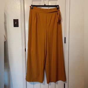 Charlotte Russe + mustard yellow wide leg dress pants